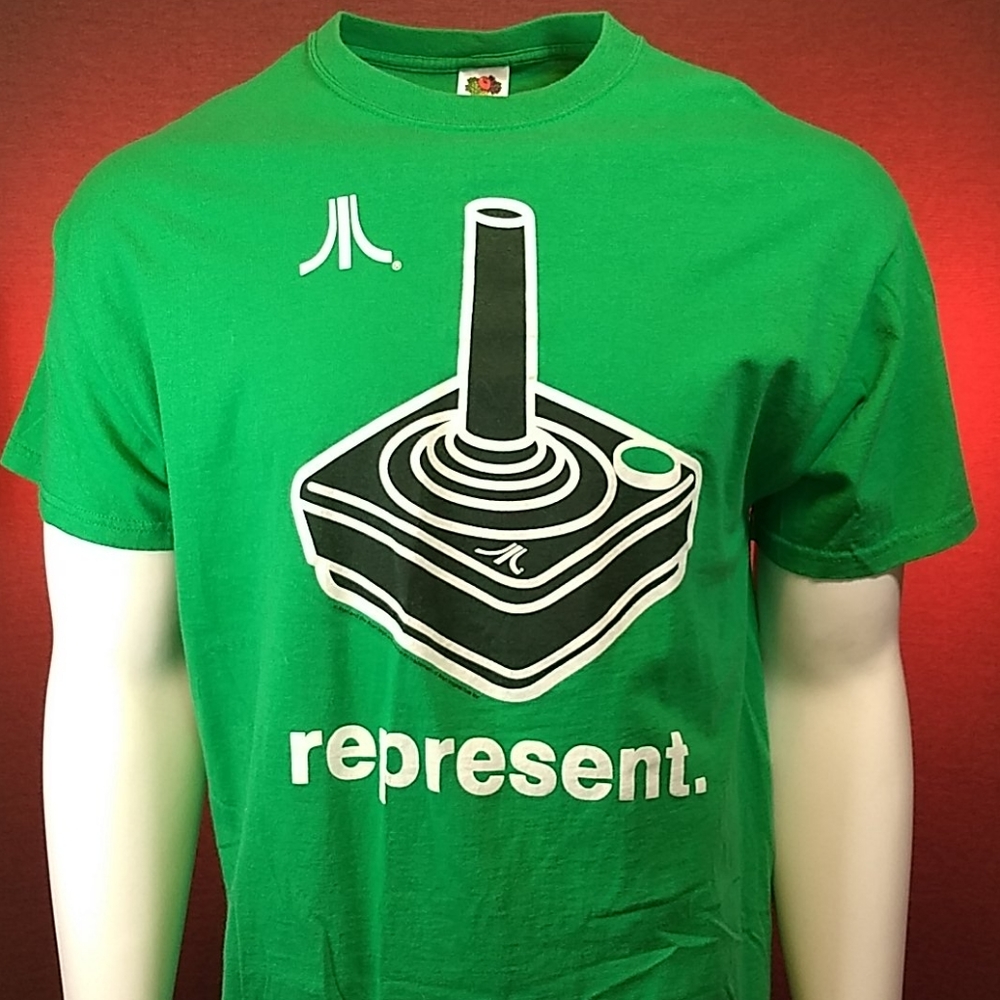 Atari represent tee heavy cotton XL VTG 90s